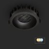 Oprawa V-TAC LED downlight 24W BRIDGELUX CHIP CCT czarna raster antyolśnieniowy plaster miodu VT-17024 3000K-4000K-6400K 2540lm